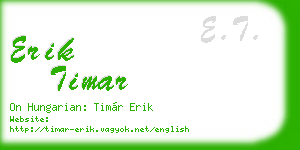 erik timar business card